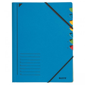 Třídicí desky s gumičkou Leitz A4, 7 dílů Modrá