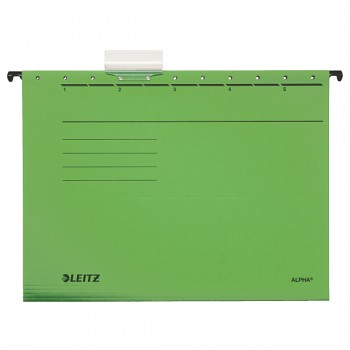 Závěsné desky Leitz ALPHA® typu "V" Zelená