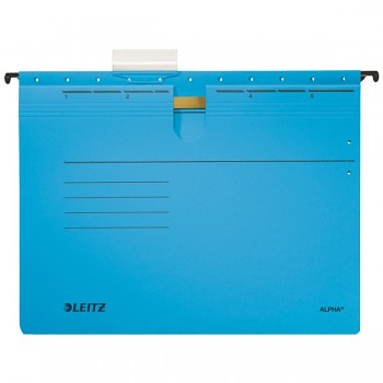 Závěsné desky Leitz ALPHA® s rychlovazačem Modrá