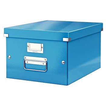 Střední archivační krabice Leitz Click & Store Metalická modrá