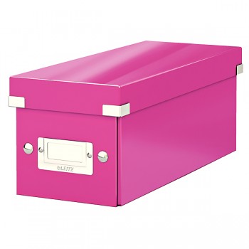 Krabice na CD Leitz Click & Store Metalická růžová