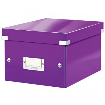 Malá archivační krabice Leitz Click & Store Purpurová