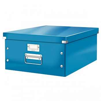 Velká archivační krabice Leitz Click & Store Metalická modrá