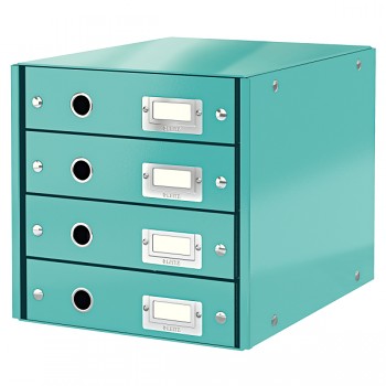 Zásuvkový box Leitz Click & Store se 4 zásuvkami Ledově modrá