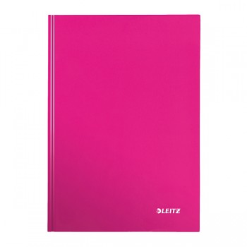 Zápisník s tvrdými deskami Leitz WOW A4 Metalická růžová čtvereček