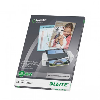Laminovací kapsy Leitz iLAM UDT A4, 80 mic Čirá