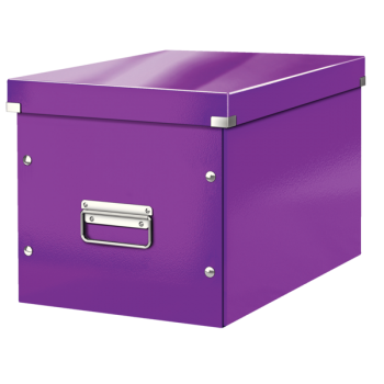 Čtvercová krabice Leitz Click&Store, velikost L (A4) Purpurová